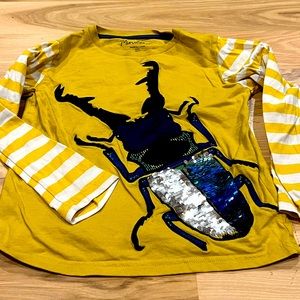 Mini Boden Size 6-7 Long Sleeve Flip Shirt